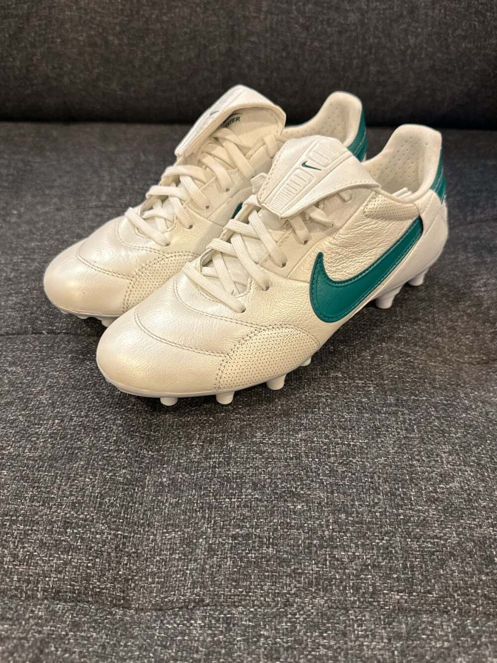4.5W - Nike Premier 3 Low FG Soccer Cleats 'White Mystic Green' - HM0265-102
